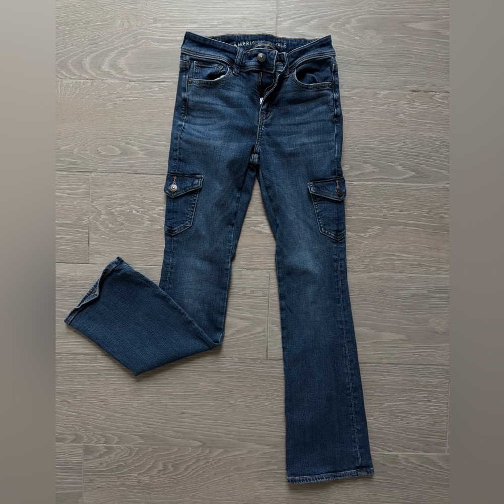 American eagle stretch bootcut jean size 00short